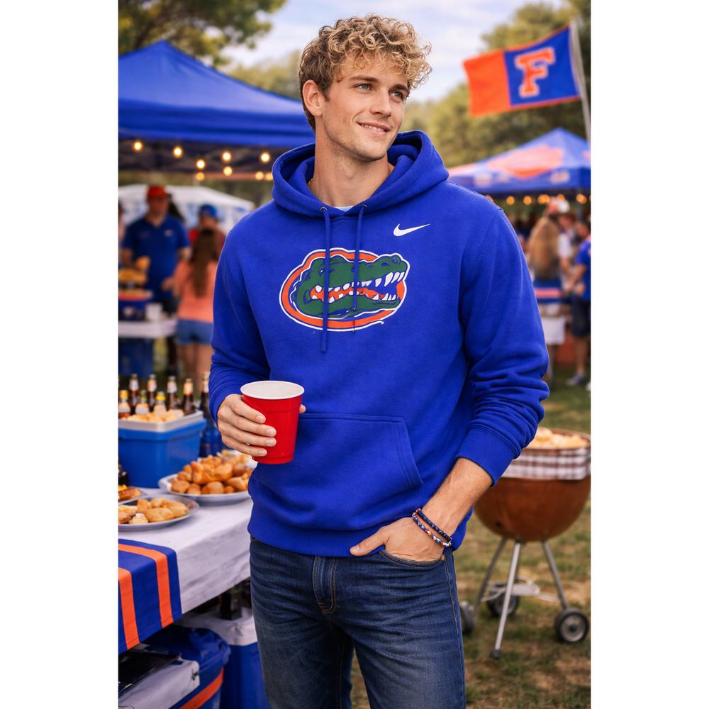 Mens Nike Florida Gators Blue Pullover Hoodie Size XXL